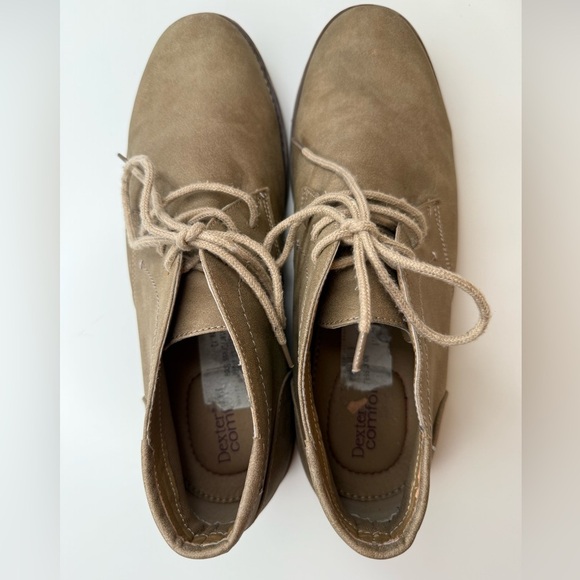 Dexter Comfort Memory Foam Tan Beige Chukka Boots Lace Up Shoes Size 12M Classic - Picture 4 of 14